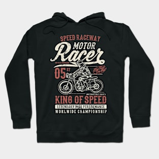 Speed Raceway: Motor Racer Vintage Design Hoodie